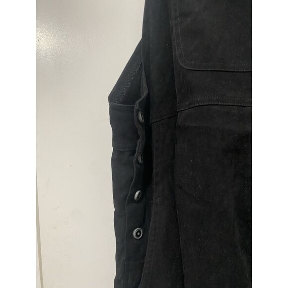 Mimi Maternity Cargo Jumpsuit Black Sz Small Polyester Faux Suede - Picture 7 of 16